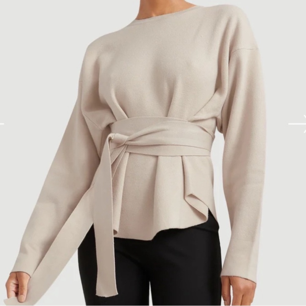 Modern Citizen Nara Tie-Front Knit Sweater Medium